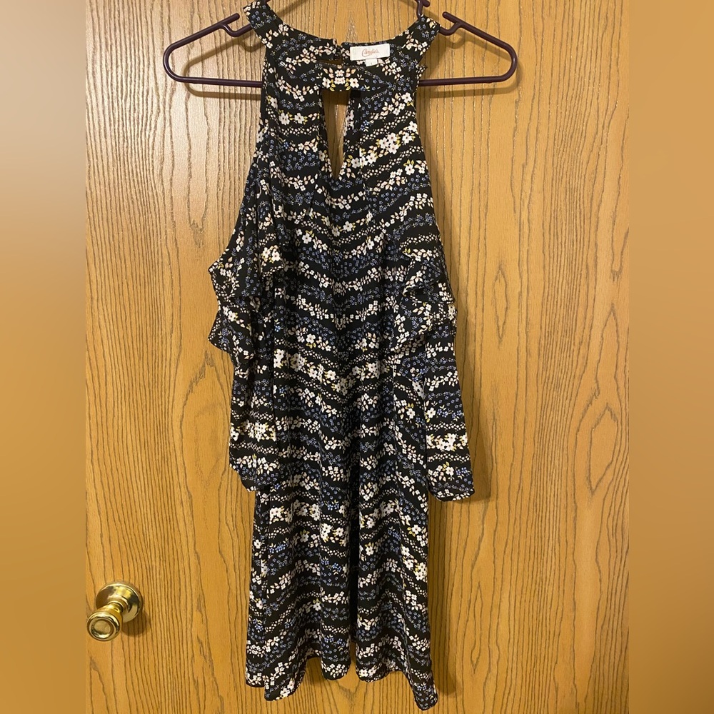 Cold Shoulder Floral Dress